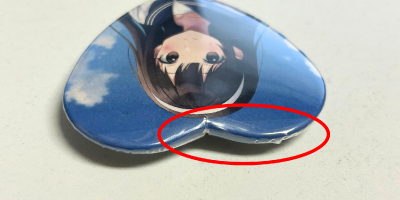 ハート缶バッジご注意