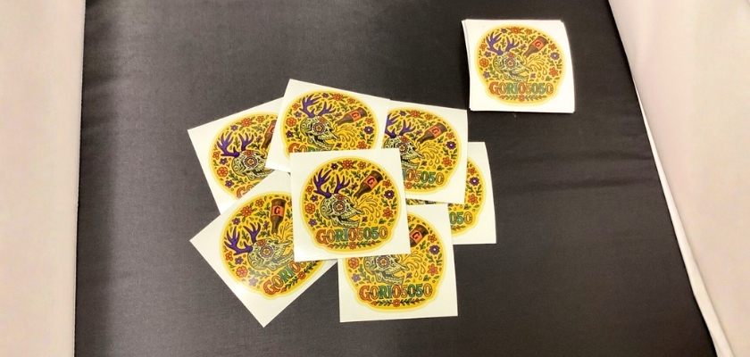 ステッカー仕上がり